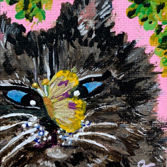 SOLD Original Art - Cat/Butterfly - Picture 8 of 11